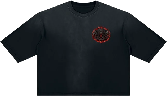 Filth Hounds tee. Three heads, one chain, all teeth.